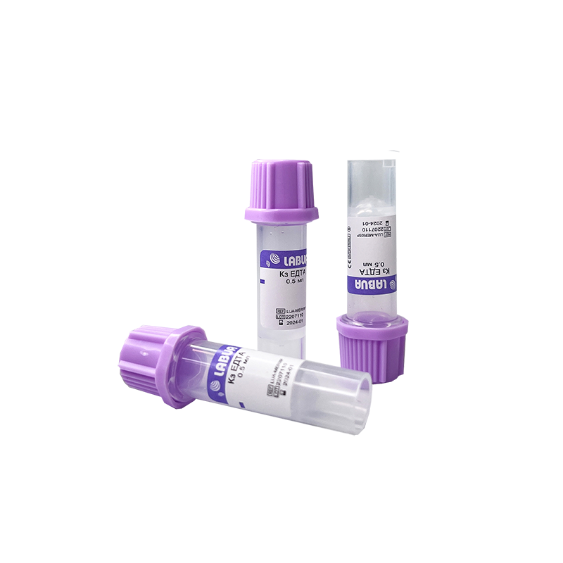 Пробірка з K3 ЕДТА (лавандова), 10х44 мм, 0,5 мл, 50 шт/уп